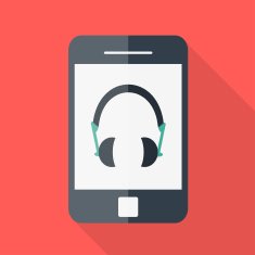 Smartphone Flat design Headphones icon