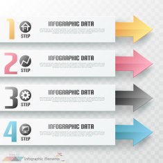 Modern infographics options banner with arrows