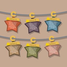 Star Tags Hang On Rope