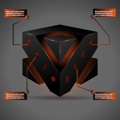 Abstract 3d Cube Vector Illustration