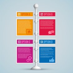 Infographics options banners
