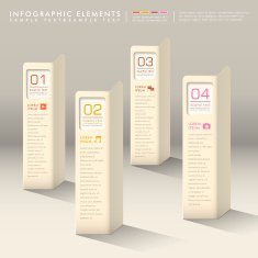 abstract origami infographics N11