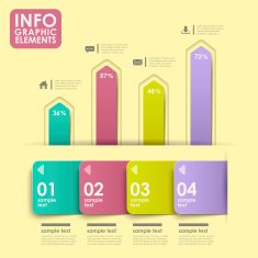 abstract bar chart infographics N28