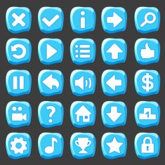 Ice game buttons