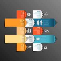 Vector abstract squares background illustration infographic