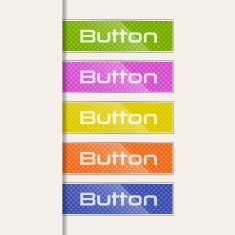 set of colorful buttons in the style glossy paper