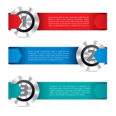 Infographic with rings and ribbons N2