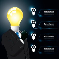 Idea business man infographic