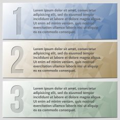 Vector infographic enumerated modern presentation banner set N6