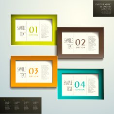 abstract 3d tag infographics N19