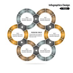 Modern circle infographics options banner N18
