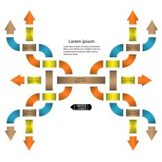 Multicolor presentation template N5