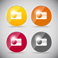 Shine glossy computer icon vector illustration N24