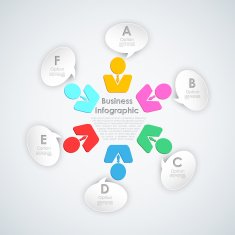 Business Infograph with Human icon