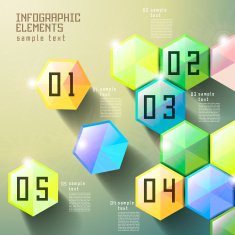abstract hexagonal infographics N3
