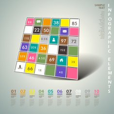 abstract 3d form infographics