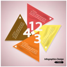 Modern colorful infographics options banner N17