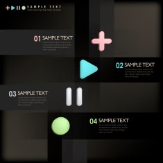 vector abstract 3d paper infographics N87