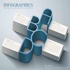 vector abstract 3d infographics N3
