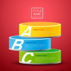 vector abstract 3d cylinder infographics N2
