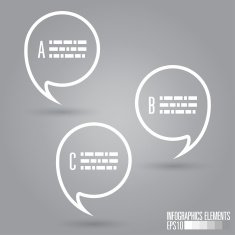 Speech bubble Infographic template N3