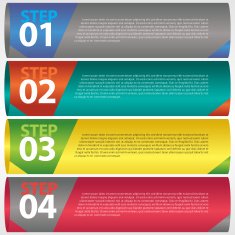 Abstract modern banner vector with numbered N2