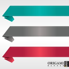 Origami ribbon banners N2