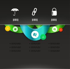 Ribbon modern vector infographics template