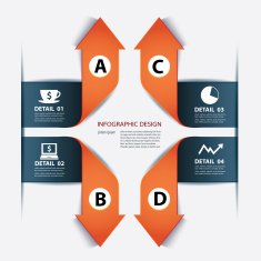 business step paper lines and numbers design template N17
