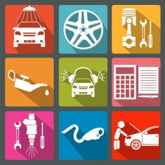 Set of car service icons N8