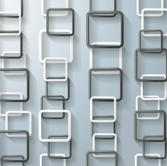 Abstract Black And White Rectangle Chains