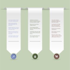Ribbon infographic with green background N2