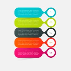 Abstract business info graphics template with icons N180