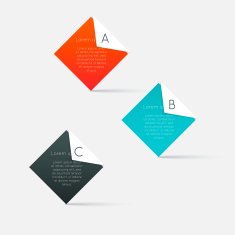 Abstract business info graphics template with icons N181