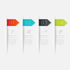 Abstract business info graphics template with icons N185