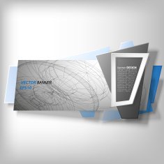 Infographic banner origami styled vector N33
