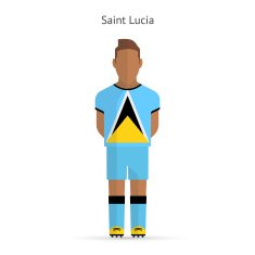Saint Lucia football player Soccer uniform N2