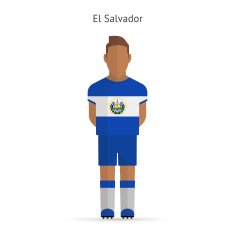El Salvador football player Soccer uniform N2
