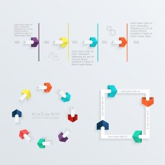 Minimal infographics design set N2