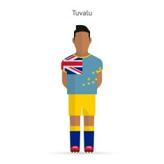 Tuvalu football player Soccer uniform N2