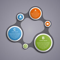 Abstract circle infographic in the form of metabolic Design elements