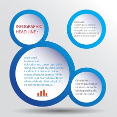 Modern business circle style options banner Vector Illustration