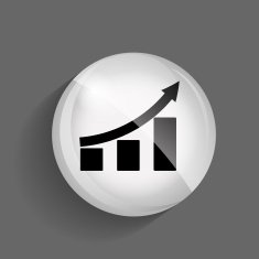Diagramm Glossy Icon Vector Illustration N3