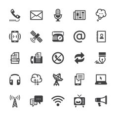 Communication icons - Black series N2