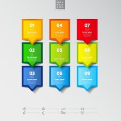 Modern infographics options banner with realistic