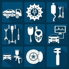 Set of car service icons N10