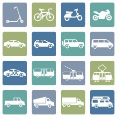 Vector Set of Ground Transportation Icons N5