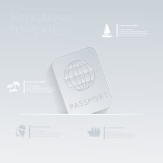 International passport Theme holidays Template infographic or website layout