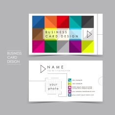 colorful brick vector business card set N2