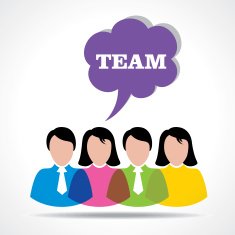 people teamwork concept with message bubble
